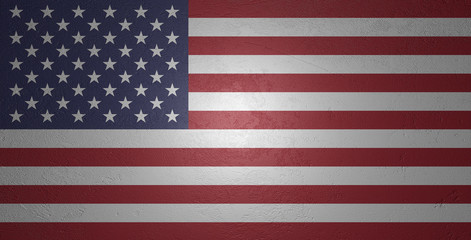 Naklejka premium Flag of the United States of America on stone background, 3d illustration