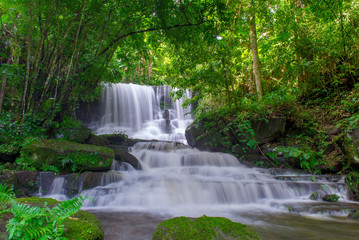 beautiful waterfall in rainforest at phu tub berk mountain  phetchabun, Thailand (Mun Dang waterfalls)