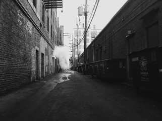 Smoke filled alley
