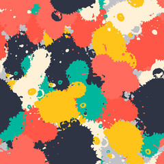 Art brush splash seamless pattern vector.
