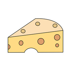 cheese slice icon image vector illustration design 