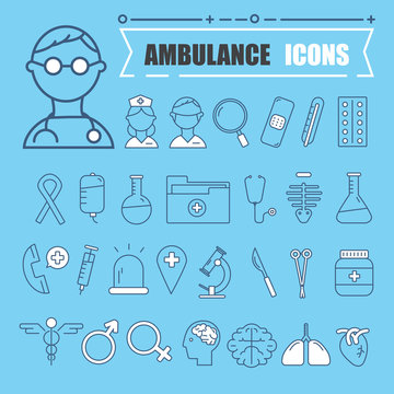 Modern medical icon set.vector illustrator