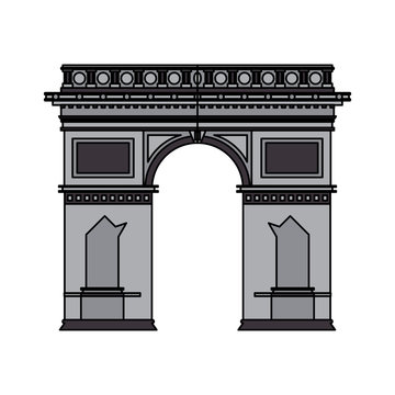 arc de triomphe icon image vector illustration design 