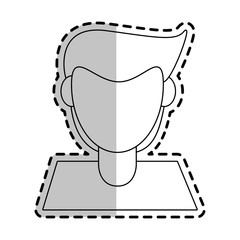 abstract faceless man icon image vector illustration design 