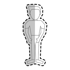 abstract faceless man icon image vector illustration design 