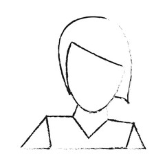 abstract faceless woman icon image vector illustration design 