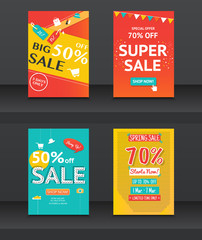 Sale banner template design.Vector illustration.