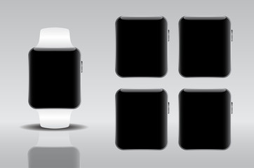 Smart electronic intelligence watch.Vector illustration