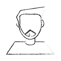 abstract faceless bearded  man icon image vector illustration design 