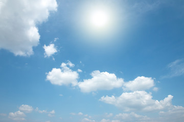 Fototapeta premium sun and white Cloud background