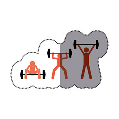 people man lifting weights icon image, vector illustration design