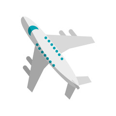 airplane icon over white background. colorful design. vector illustration