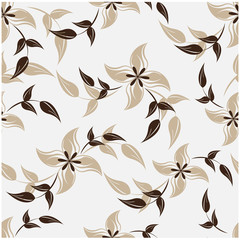 vector seamless pattern flowers and floral pattern illustration