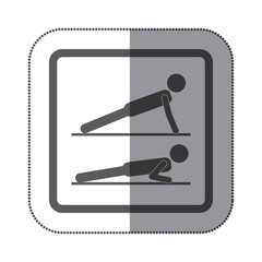 person doing planks icon, vector illustration design image