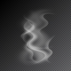 Smoke realistic isolated vector illustration on transparent background