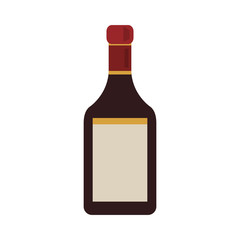 whisky bottle icon over white background. colorful design. vector illustration