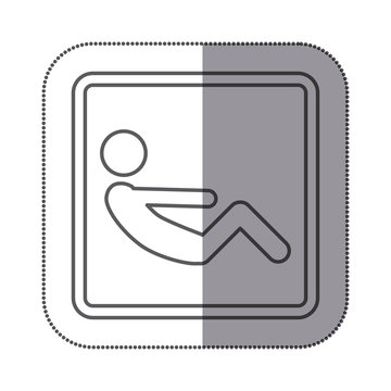 recommend clip art: figure person doing sit-ups icon, vector illustration design image