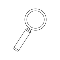 magnifying glass over white background. vector illustration