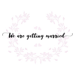 Wedding quotes.Set for design wedding invitations. Set of Love hand drawn quotes in vector.