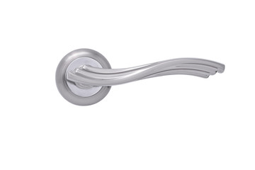 Metal door handle isolated on white background side view