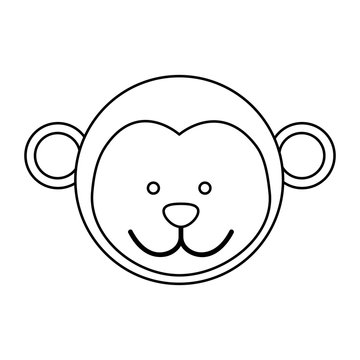 figure face monkey icon, vector illustration design image