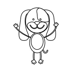 figure teddy dog icon, vector illustration design image
