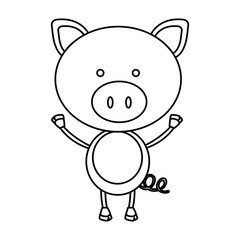 Obraz na płótnie Canvas figure teddy pig icon, vector illustration design image