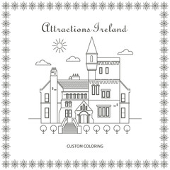 Fototapeta premium Ireland Attractions page Coloring