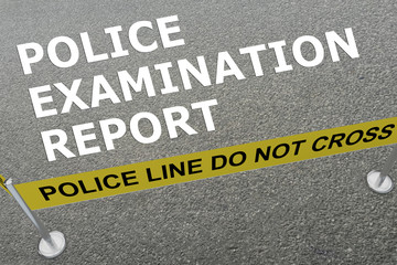 Fototapeta na wymiar Police Examination Report concept