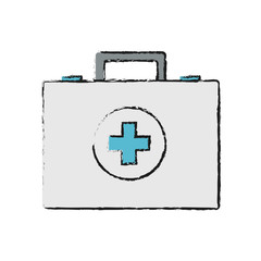 first aid kit over white background. vector illustration
