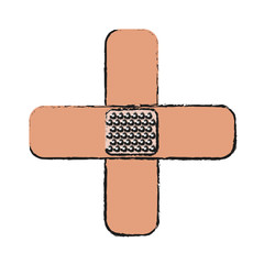 ban aids icon over white background. colorful design. vector illustration