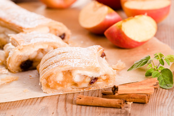 Apple strudel. 