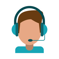video gamer with headset vector illustration eps 10