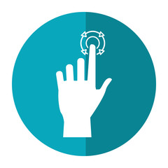 Obraz premium hand touch game vr shadow vector illustration eps 10