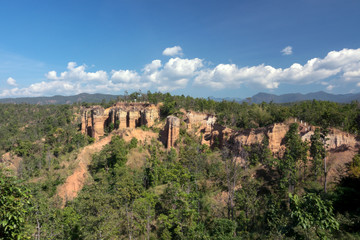 Fototapeta na wymiar Pha Singh Leaw canyon ,Chiang Mai,Thailand by drone