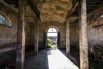Obraz premium Abandoned church in the mining village, Iglesias, Sardinia