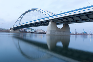 Apollo bridge in Bratislava, Slovakia.