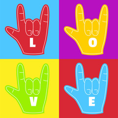 rainbow love foam hand collection