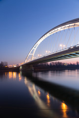 Fototapeta na wymiar Apollo bridge in Bratislava, Slovakia