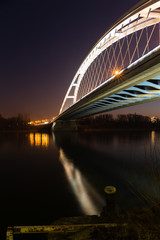 Obraz na płótnie Canvas Apollo bridge in Bratislava, Slovakia