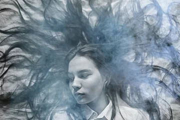 Foto auf Acrylglas young adult girl dreaming © kichigin19