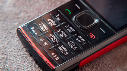 close up cell phone buttons