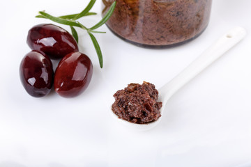 Tapenade – olive paste made from kalamata olives.