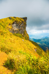 Mountain view of Phu Chi Fa at Chiangrai province