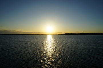 涸沼の夕景