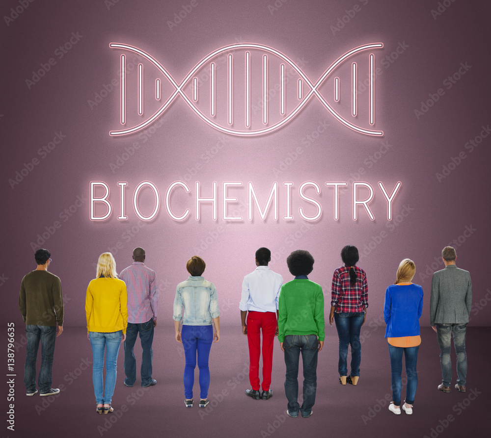 Poster dna helix life science graphic concept