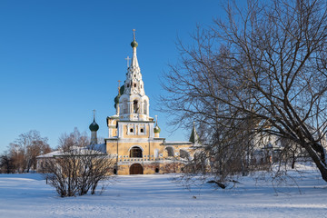 Church of St John the Baptist in Uglich in winter, Russia