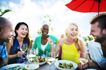 Eating Drinking Celebration Vacation Friendship Concept