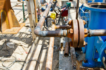 Plot of technological pipelne small diameter