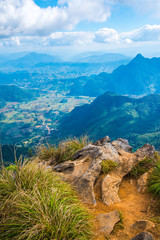 Top view on Phu Chi Fa at Chiangrai province